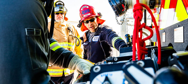 Two firefighters